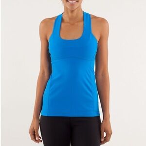 lululemon Blue scoop neck vintage Tank Top old school lulu
